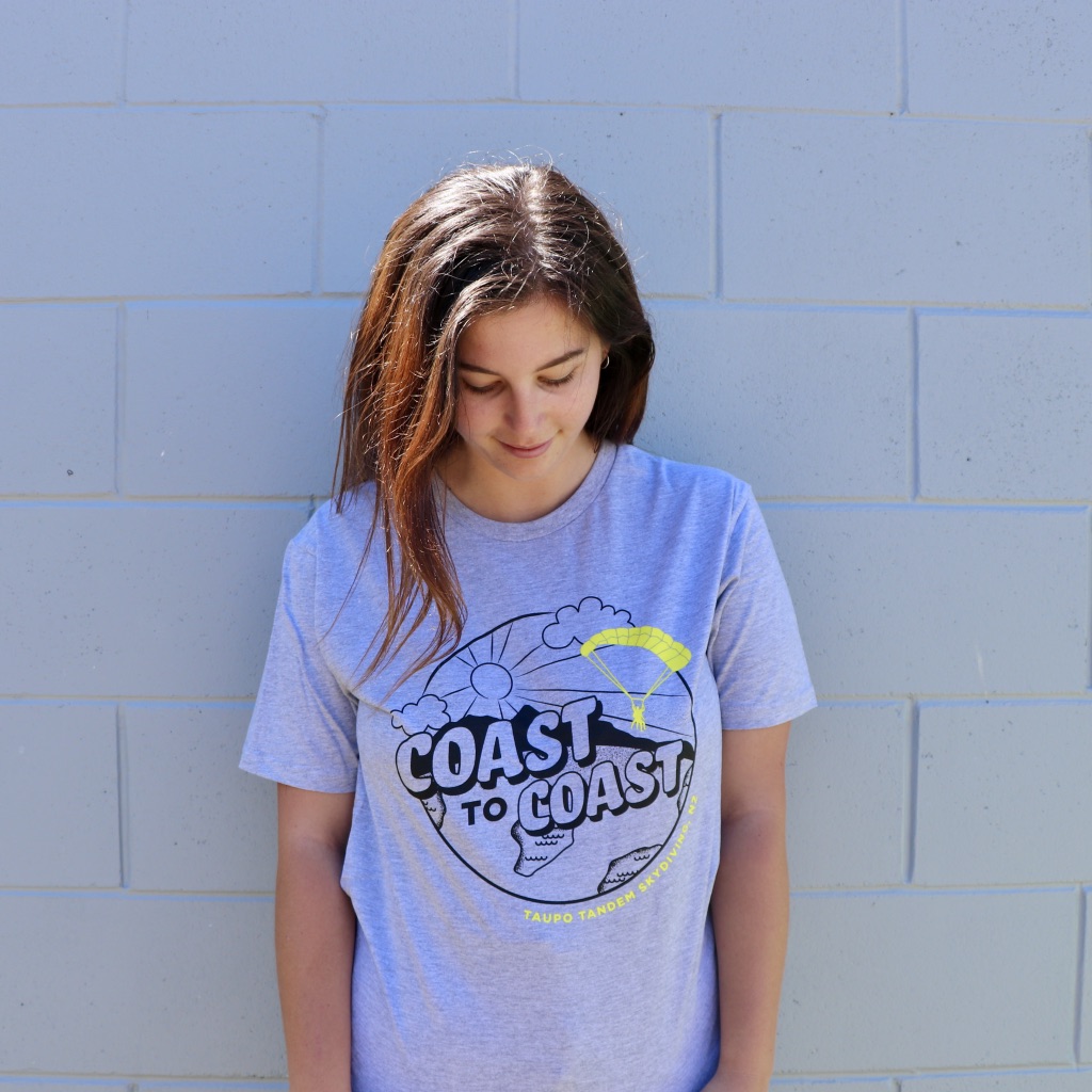 TTS Grey Womens Tee | Taupo Tandem Skydiving